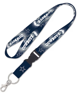 DALLAS COWBOYS WINCRAFT REVERSIBLE LANYARD w/ DETACHABLE BUCKLE