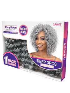 JANET COLLECTION REMY ILLUSION SHORT 3PCS DEEP