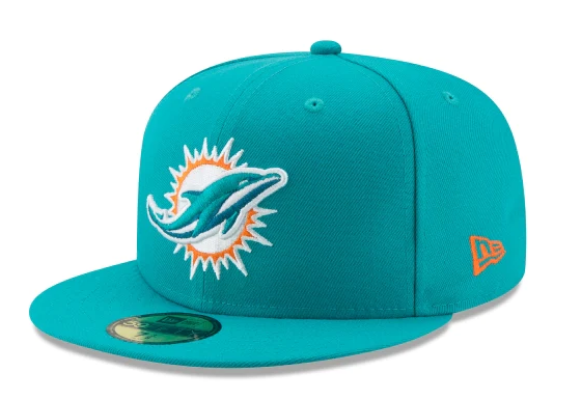 NEW ERA MIAMI DOLPHINS TEAL 59FIFTY FITTED