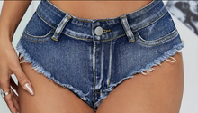 Load image into Gallery viewer, Dance WOMEN'S CUT OFF DENIM CHEEKY SHORTS