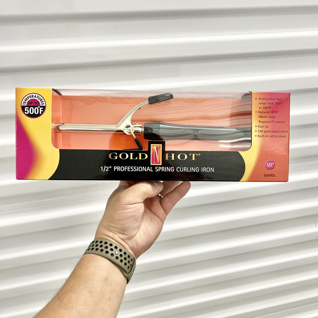 GOLD-N-HOT PROFESSIONAL CERAMIC SPRING CURLING IRON