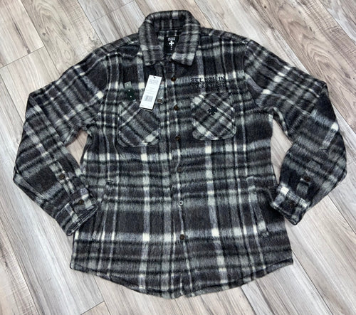 JORDAN CRAIG SYIP FLANNEL SHACKET (INDUSTRIAL BLACK)
