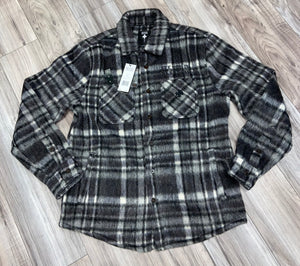 JORDAN CRAIG SYIP FLANNEL SHACKET (INDUSTRIAL BLACK)