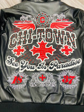 Load image into Gallery viewer, JORDAN CRAIG CHICAGO BOMBER JACKET W/ HOOD (BLACK)