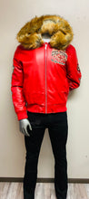 Load image into Gallery viewer, JORDAN CRAIG CHICAGO BOMBER JACKET W/ HOOD (RED)