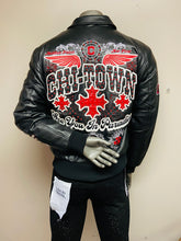 Load image into Gallery viewer, JORDAN CRAIG CHICAGO RHINESTONE BOMBER JACKET (BLACK)