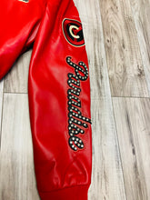 Load image into Gallery viewer, JORDAN CRAIG CHICAGO BOMBER JACKET W/ HOOD (RED)