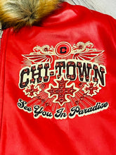 Load image into Gallery viewer, JORDAN CRAIG CHICAGO BOMBER JACKET W/ HOOD (RED)