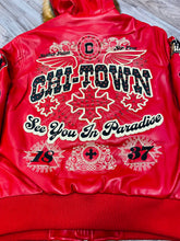 Load image into Gallery viewer, JORDAN CRAIG CHICAGO BOMBER JACKET W/ HOOD (RED)