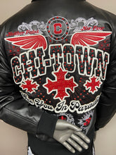 Load image into Gallery viewer, JORDAN CRAIG CHICAGO RHINESTONE BOMBER JACKET (BLACK)