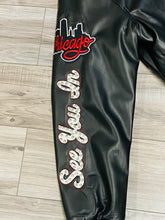 Load image into Gallery viewer, JORDAN CRAIG CHICAGO RHINESTONE BOMBER JACKET (BLACK)