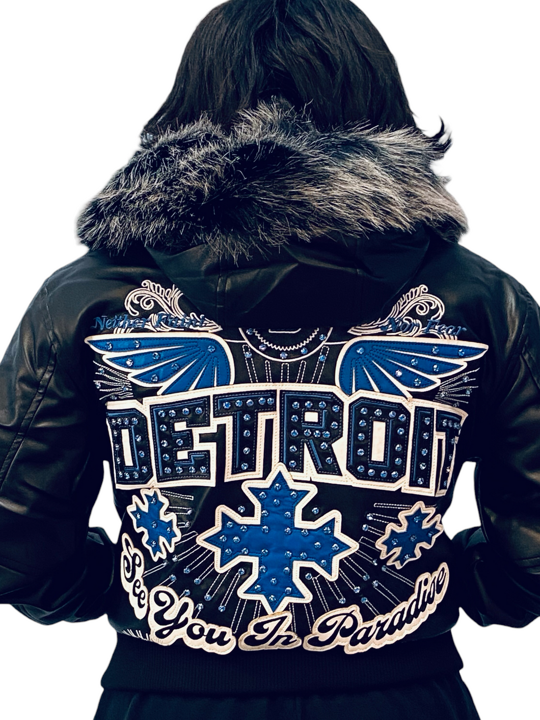 JORDAN CRAIG DETROIT BOMBER JACKET W/ HOOD (BLACK)