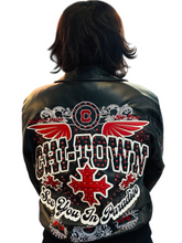 Load image into Gallery viewer, JORDAN CRAIG CHICAGO RHINESTONE BOMBER JACKET (BLACK)