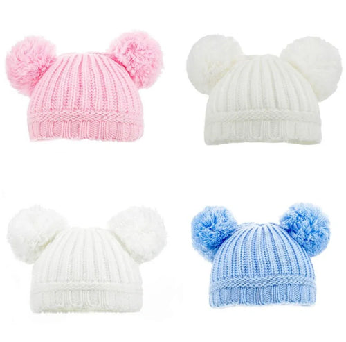 KIDS DOUBLE POM POM HAT (CAP)