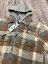 Load image into Gallery viewer, JORDAN CRAIG SYIP ZIPDOWN FLANNEL SHACKET W/ HOOD (KHAKI)