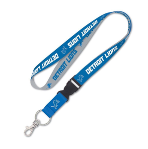 DETROIT LIONS WINCRAFT REVERSIBLE LANYARD w/ DETACHABLE BUCKLE