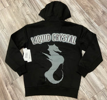 Load image into Gallery viewer, JORDAN CRAIG LIQUID CRYSTAL BLACK ZIPDOWN HOODIE