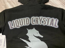 Load image into Gallery viewer, JORDAN CRAIG LIQUID CRYSTAL BLACK ZIPDOWN HOODIE
