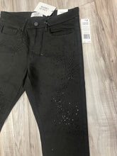 Load image into Gallery viewer, LIQUID CRYSTAL- RHINESTONE STACKED JEANS JTF2316A (JET BLACK)