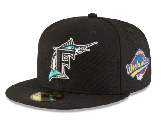 NEW ERA FLORIDA MARLINS WORLD SERIES BLACK WOOL 59FIFTY FITTED