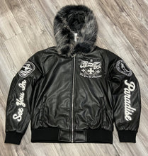 Load image into Gallery viewer, JORDAN CRAIG BROOKLYN BOMBER JACKET W/ HOOD (BLACK)
