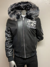 Load image into Gallery viewer, JORDAN CRAIG BROOKLYN BOMBER JACKET W/ HOOD (BLACK)
