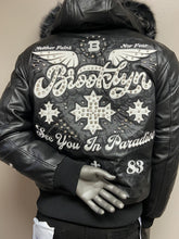 Load image into Gallery viewer, JORDAN CRAIG BROOKLYN BOMBER JACKET W/ HOOD (BLACK)