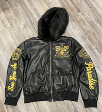 Load image into Gallery viewer, JORDAN CRAIG BRONX BOMBER JACKET W/ HOOD (BLACK)