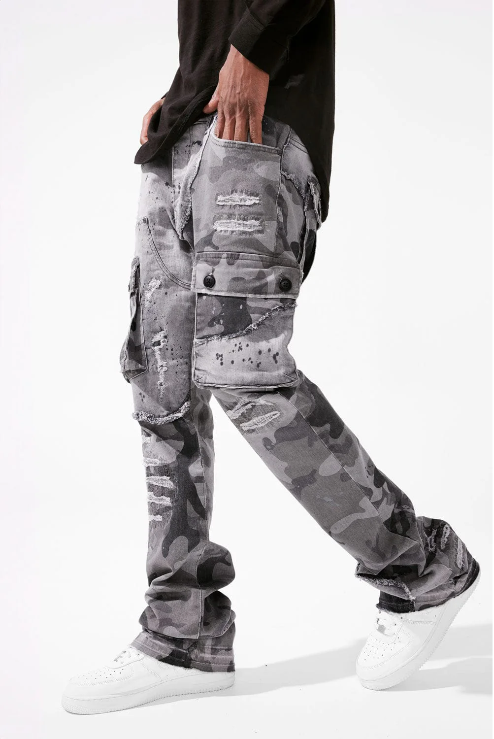 JORDAN CRAIG ROSS STACKED - PLATOON DENIM JEAN (JRF1142C-OVERCAST)