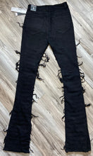Load image into Gallery viewer, RED FOX WOMEN&#39;S STACKED FRAYED HEAVY TWILL PANTS PA4416 (JET BLACK)