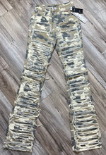 Load image into Gallery viewer, RED FOX WOMEN&#39;S STACKED FRAYED HEAVY TWILL PANTS PA4416 (KHAKI CAMO)