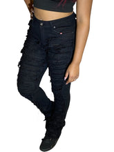 Load image into Gallery viewer, RED FOX WOMEN&#39;S STACKED TWILL PANTS PA4418 (JET BLACK)