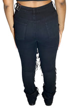 Load image into Gallery viewer, RED FOX WOMEN&#39;S STACKED TWILL PANTS PA4418 (JET BLACK)