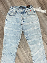 Load image into Gallery viewer, RED FOX WOMEN&#39;S STACKED FRAYED DENIM PANTS PA4454 (ACID BLUE)