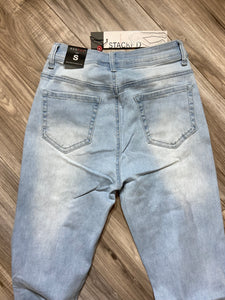 REDFOX WOMEN'S 5 POCKET DENIM STACKED JEANS PA4462 (LT. BLUE)