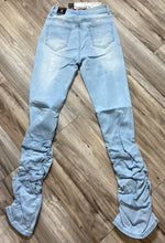 Load image into Gallery viewer, REDFOX WOMEN&#39;S 5 POCKET DENIM STACKED JEANS PA4462 (LT. BLUE)
