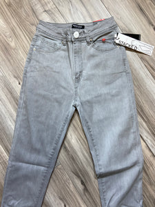 REDFOX WOMEN'S 5 POCKET DENIM STACKED JEANS PA4462 (LT.GREY)