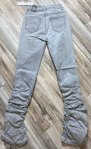 REDFOX WOMEN'S 5 POCKET DENIM STACKED JEANS PA4462 (LT.GREY)