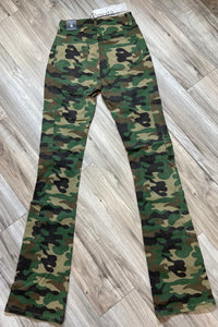 REDFOX WOMEN'S HEAVY TWILL STACKED PANTS PA4435 (WOODLAND)