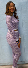 Load image into Gallery viewer, WOMEN&#39;S VINTAGE PRINT CROP TOP &amp; PANT SET (PURPLE) IN STORES NOW!