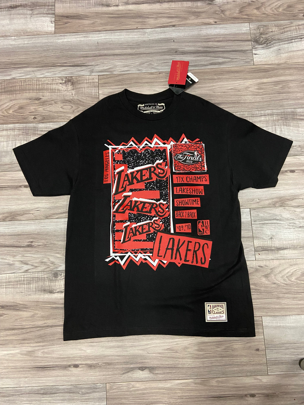 MITCHELL AND NESS LOS ANGELES LAKERS THE FINALS 2010 CHAMPIONSHIP TEE