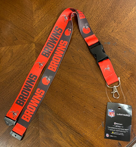 CLEVELAND BROWNS BREAK AWAY WINCRAFT LANYARD w/ DETACHABLE BUCKLE