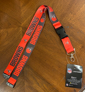 CLEVELAND BROWNS BREAK AWAY WINCRAFT LANYARD w/ DETACHABLE BUCKLE