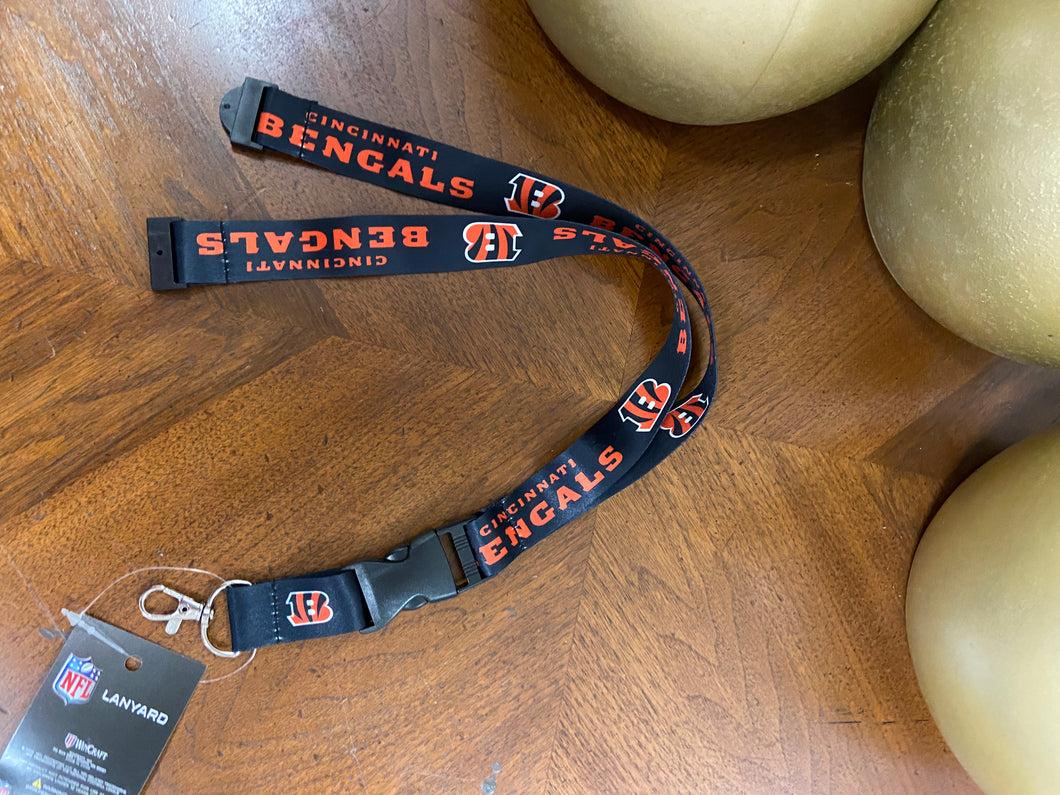 CINCINNATI BENGALS BREAK AWAY LANYARD w/ DETACHABLE BUCKLE