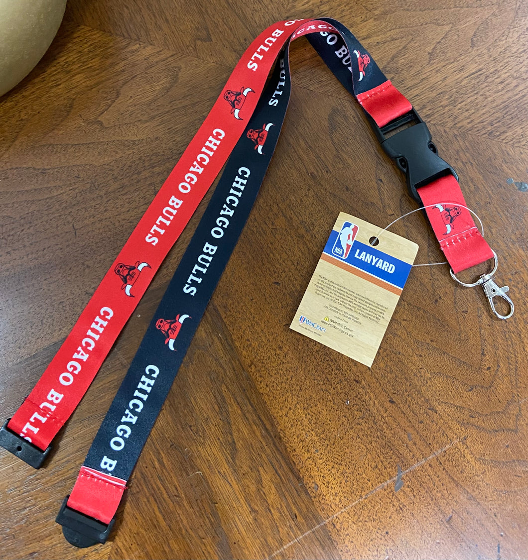 CHICAGO BULLS BREAK AWAY WINCRAFT LANYARD w/ DETACHABLE BUCKLE