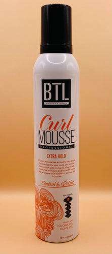 BTL PROFESSIONAL CURL MOUSSE EXTRA HOLD CONTROL & DEFINE 12oz