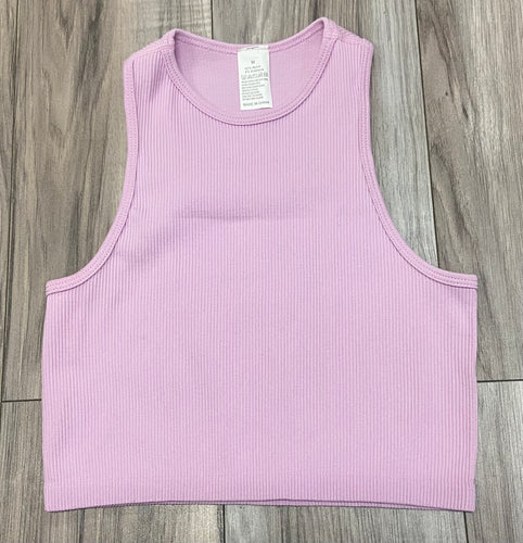 WOMEN'S RIBBED TANK CROP TOP IN STORES NOW! (PURPLE)