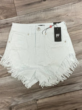 Load image into Gallery viewer, REDFOX HIGH WAIST WOMEN FRAY SHORTS (WHITE) PS136B