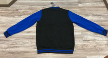 Load image into Gallery viewer, ACCESS MEN&#39;S VARSITY JACKET (BLACK/ROYAL)