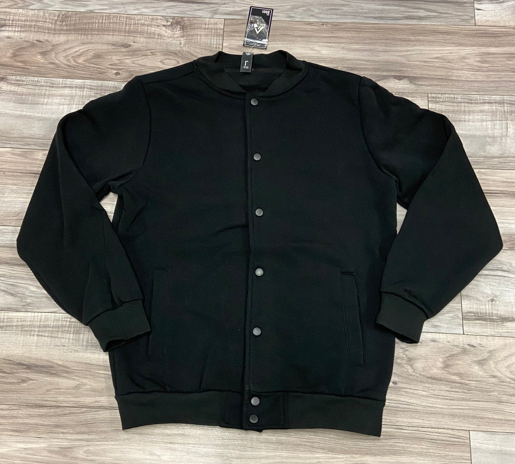 ACCESS MEN'S VARSITY JACKET (BLACK/BLACK)
